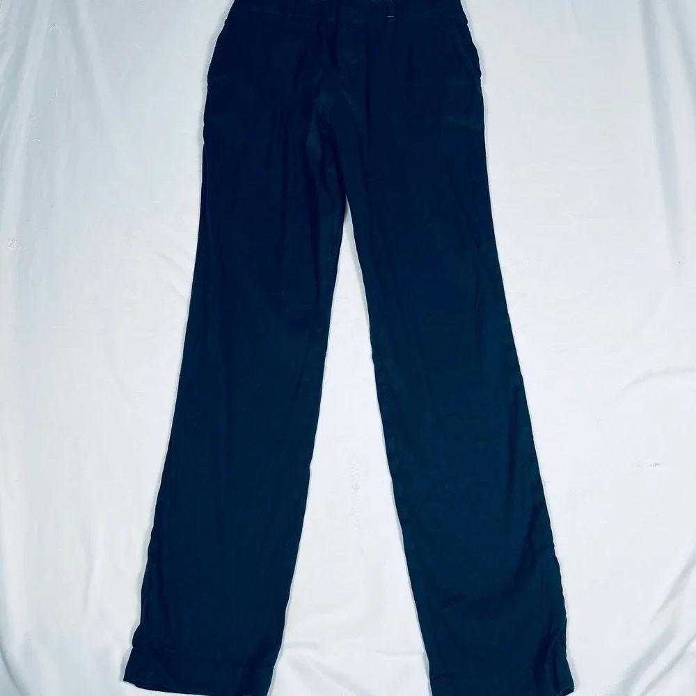 Ted Baker London Mens Slim Fit Linen Blend Trousers Dark Teal Blue 32R 270145